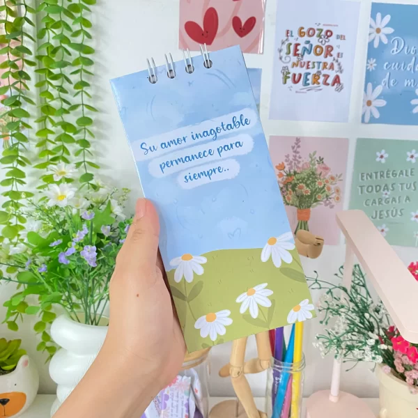 Libreta de bolsillo con mensaje cristiano,